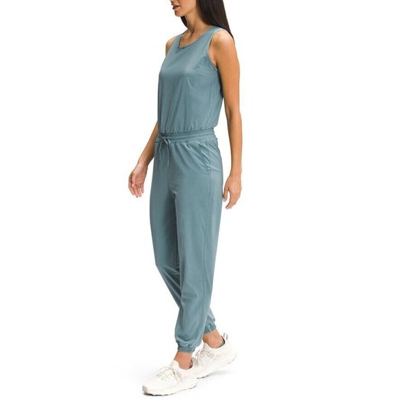 The North Face Women Elastic Waist Never Stop Wearing Jumpsuit Sz XL Goblin Blue - Picture 3 of 6